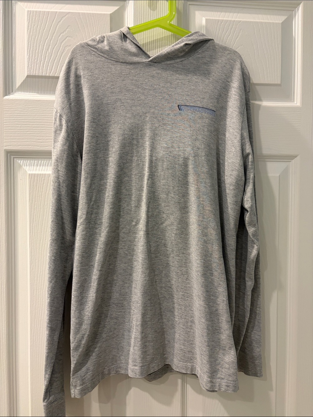Boys Vineyard Vines size L Hooded Long-Sleeve Shirt - Gray 100% cotton